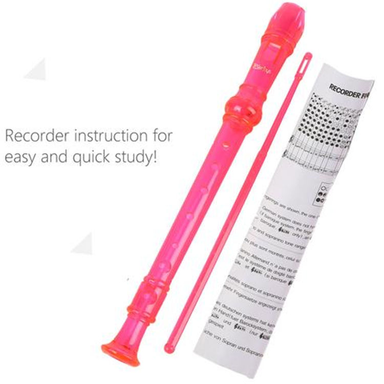 Flauto dolce 8 flauti flauto dolce soprano con / istruzioni pulizia sacchetto rosa