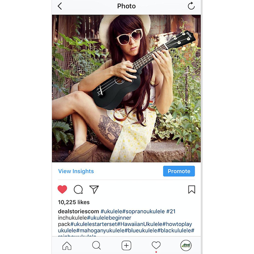 Sintonizzatore digitale per canzoniere soprano Ukulele per principianti Pack da 21 pollici con custodia Gig Bag