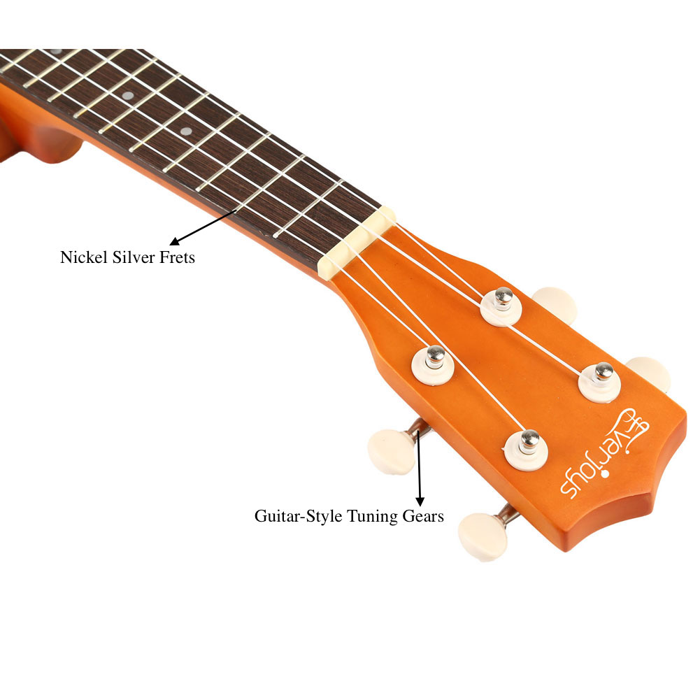 Sintonizzatore digitale per canzoniere soprano Ukulele per principianti Pack da 21 pollici con custodia Gig Bag